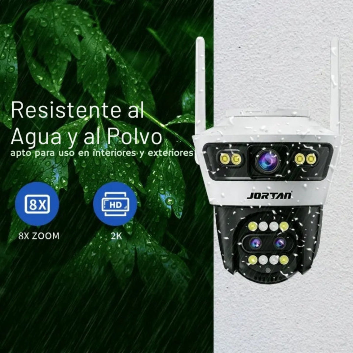 Cámara de Vigilancia Inteligente para Seguridad WIFI 9MP – Sistema de Doble Lente con Zoom Híbrido 8X para Monitoreo Avanzado en Exterior e Interior