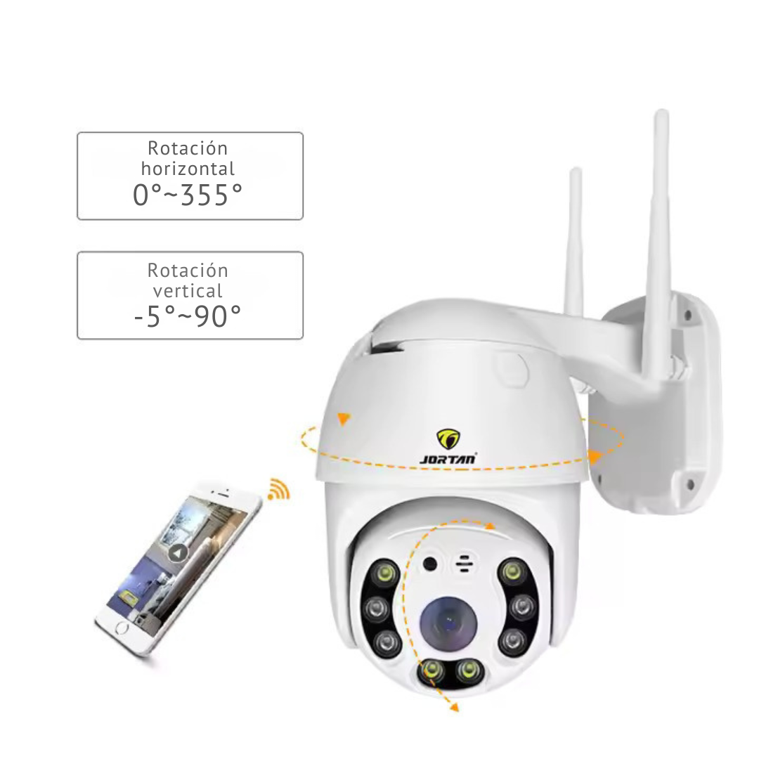 Cámara de Vigilancia Tipo Domo para Seguridad, 3MP con Visión Nocturna a Color, Codificación H.265, Audio Bidireccional, Detección Inteligente y Conectividad Wi-Fi IP66, para Interior o Exterior