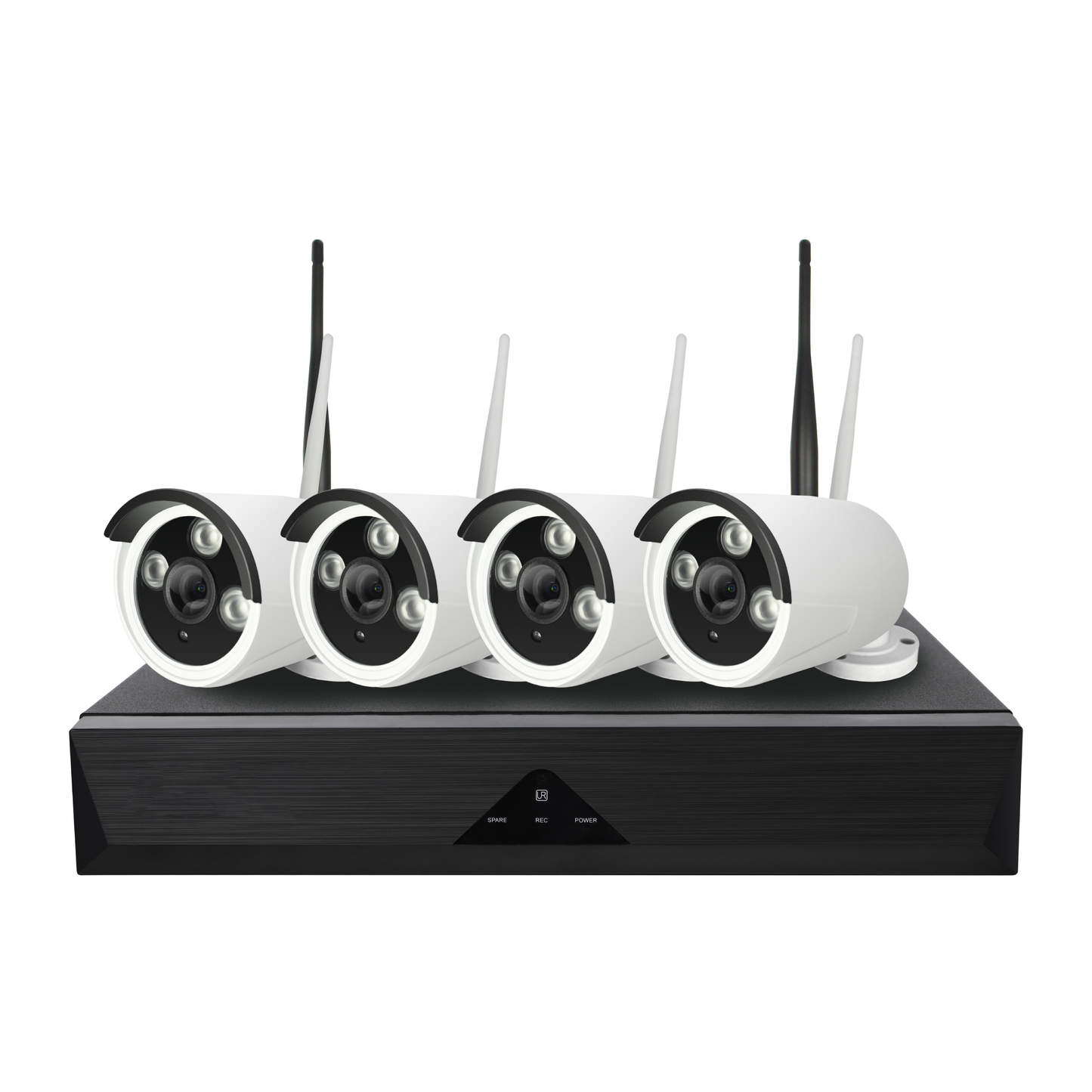 Kit de Monitoreo Inteligente HD 1MP con Audio Bidireccional, Visión Nocturna Infrarroja, Doble Flujo H.264 y Emparejamiento Rápido por Red o Botón