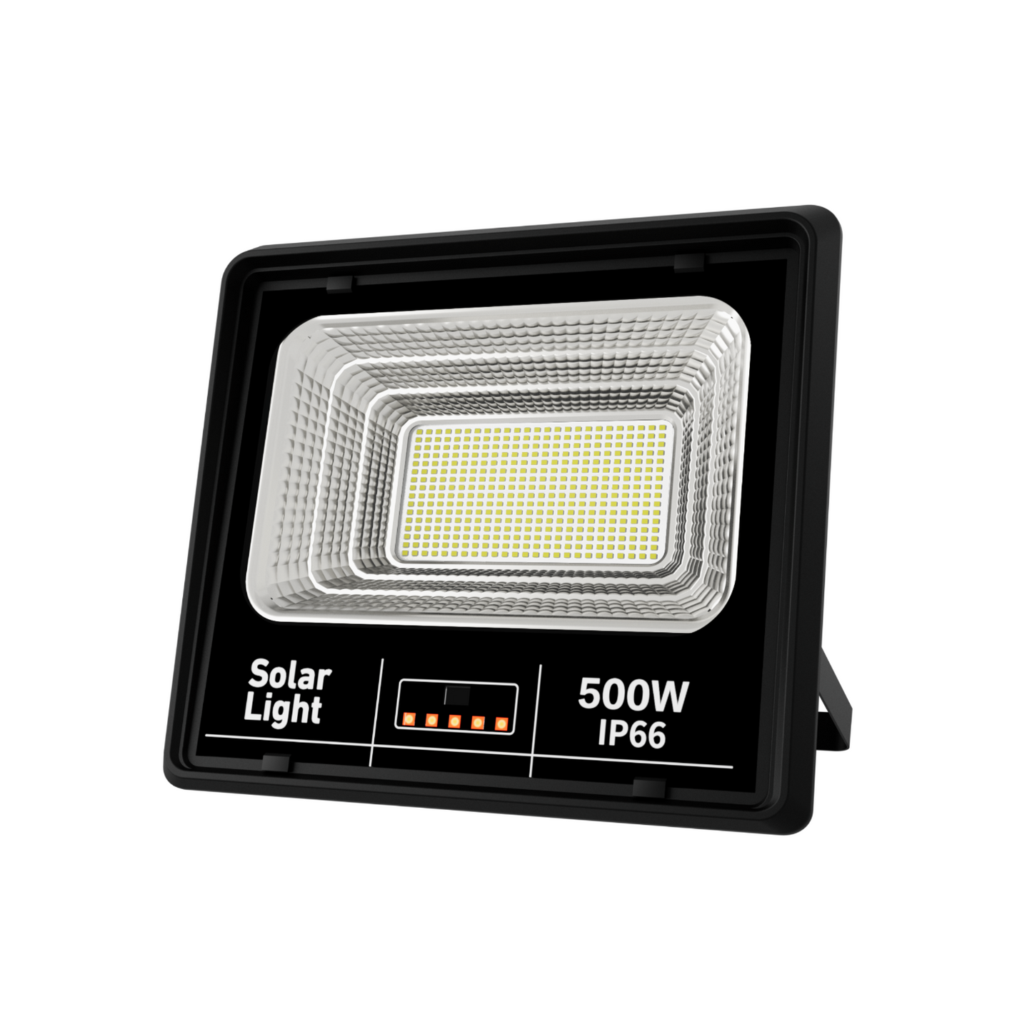 Reflector Solar LED de Alta Potencia Con Panel Fotovoltaico Policristalino, Batería LiFePO4 y Control Remoto para Iluminación Exterior Eficiente – 50W / 100W / 200W / 300W / 500W
