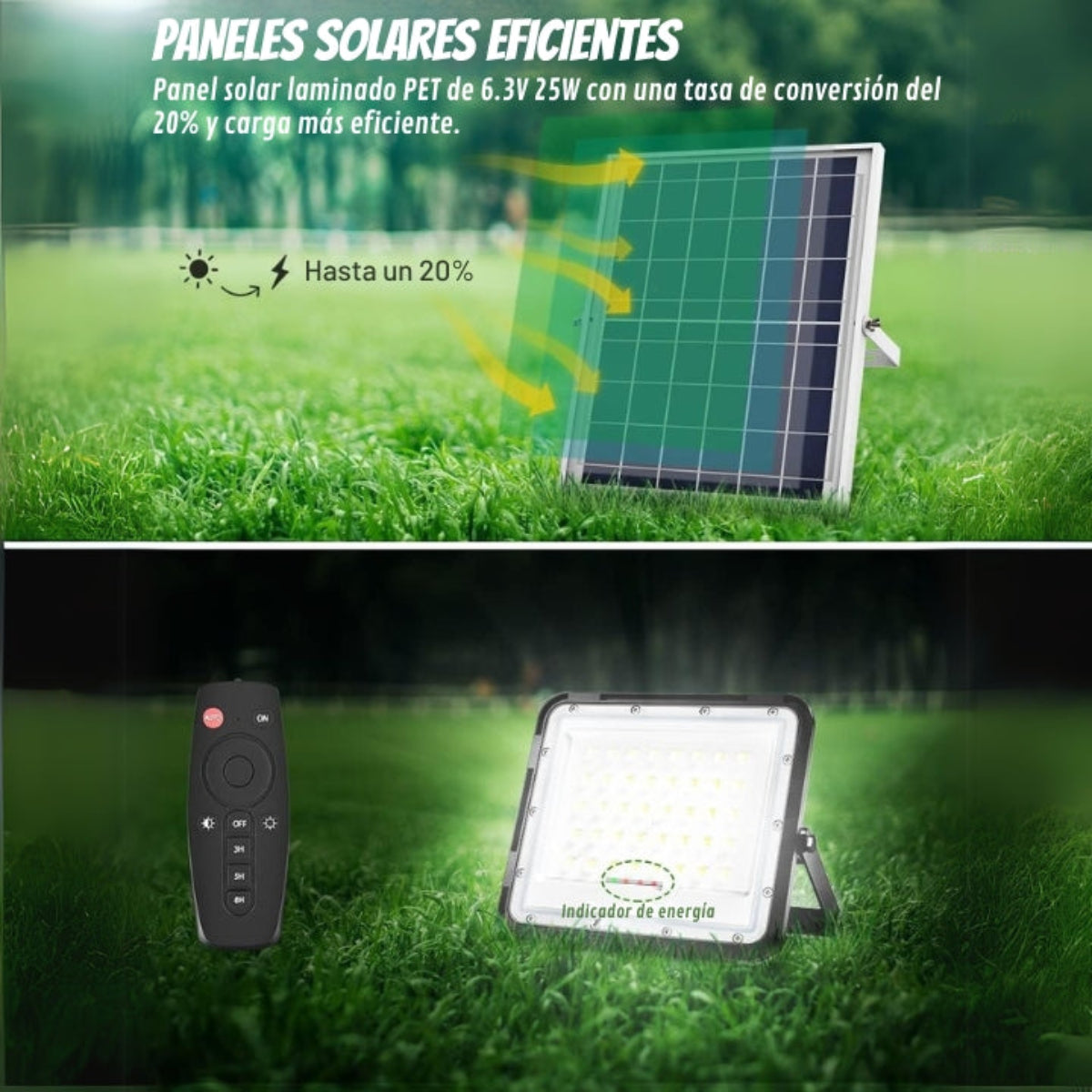 Reflector Solar LED de Alta Potencia Con Panel Fotovoltaico Monocristalino y Batería LiFePO4 para Iluminación Exterior Eficiente y Ecológica – 500W / 1000W / 2000W / 3000W / 5000W