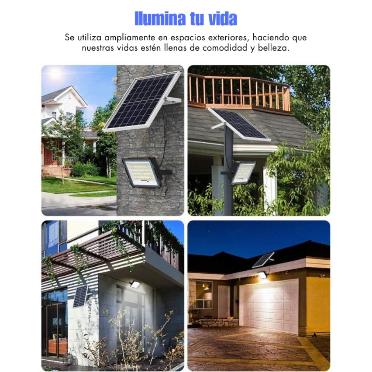 Reflector Solar LED de Alta Potencia Con Panel Fotovoltaico Monocristalino y Batería LiFePO4 para Iluminación Exterior Eficiente y Ecológica – 500W / 1000W / 2000W / 3000W / 5000W