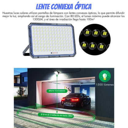Reflector Solar LED de Alta Potencia Con Panel Fotovoltaico Monocristalino y Batería LiFePO4 para Iluminación Exterior Eficiente y Ecológica – 500W / 1000W / 2000W / 3000W / 5000W