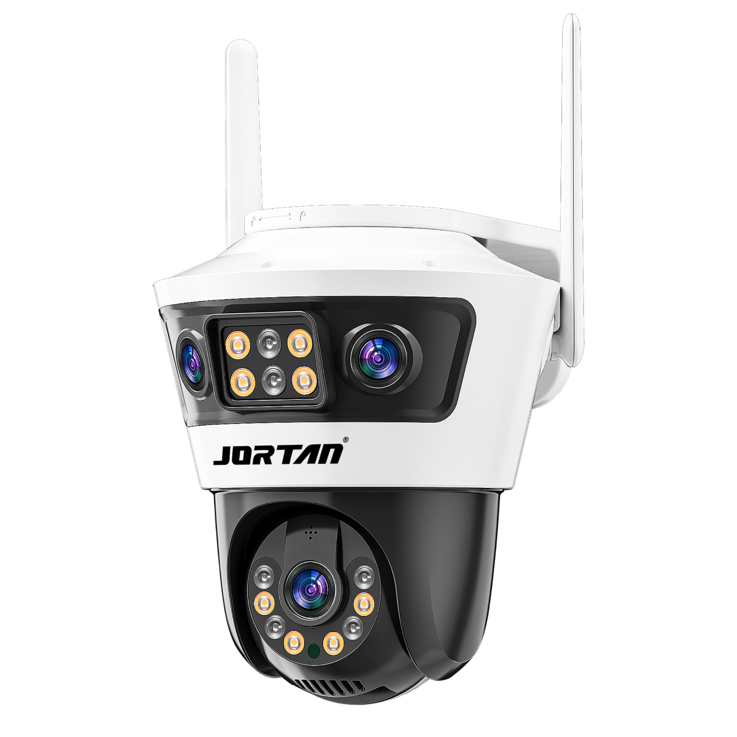 Cámara de Vigilancia Inteligente para Seguridad WIFI – Doble Lente con Seguimiento Automático, Detección IA, Visión Panorámica y Almacenamiento en la Nube para Interior o Exterior