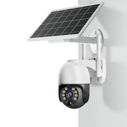 Cámara de Vigilancia Solar para Seguridad de Bajo Consumo de Seguridad, 4MP, Detección PIR, H.265X, Visión Nocturna IR-CUT, Almacenamiento en la Nube, Conectividad Wi-Fi, Resistencia a Altas Temperaturas