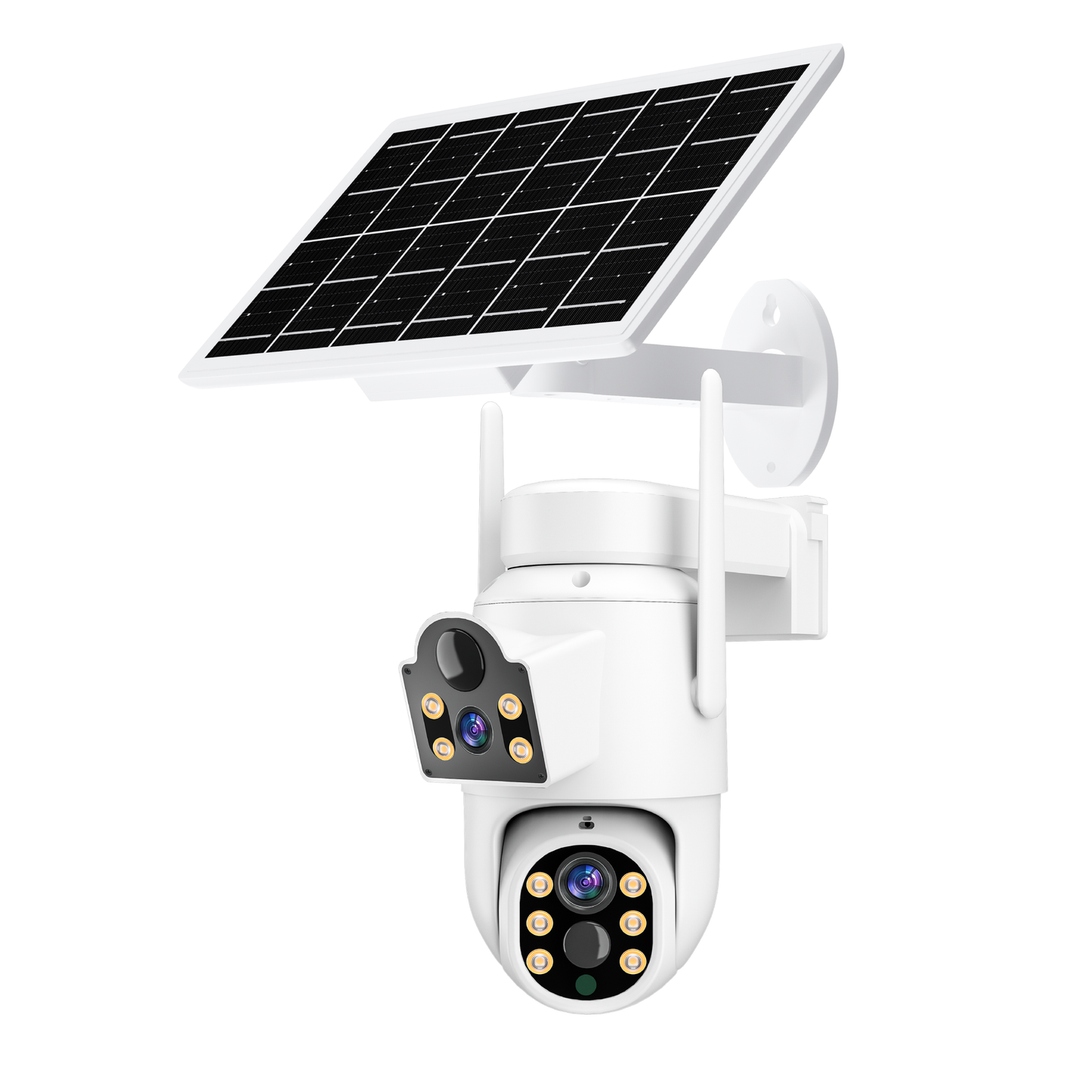 Cámara de Vigilancia Solar de Bajo Consumo para Seguridad con Detección PIR, Codificación H.265X, Visión Nocturna IR-CUT, Almacenamiento en la Nube y Conectividad Wi-Fi