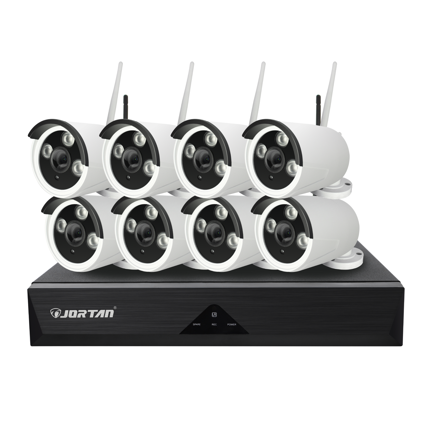 Kit de Monitoreo Inteligente HD 1MP con Audio Bidireccional, Visión Nocturna Infrarroja, Doble Flujo H.264 y Emparejamiento Rápido por Red o Botón
