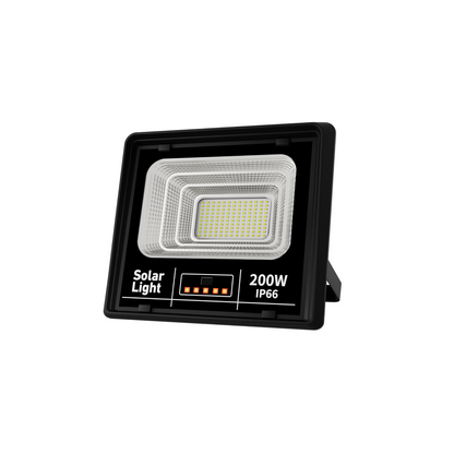Reflector Solar LED de Alta Potencia Con Panel Fotovoltaico Policristalino, Batería LiFePO4 y Control Remoto para Iluminación Exterior Eficiente – 50W / 100W / 200W / 300W / 500W
