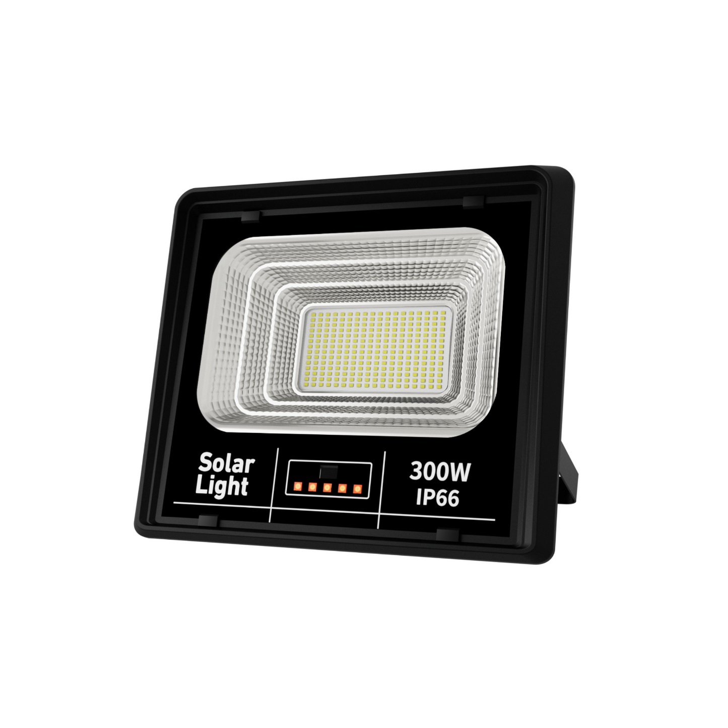 Reflector Solar LED de Alta Potencia Con Panel Fotovoltaico Policristalino, Batería LiFePO4 y Control Remoto para Iluminación Exterior Eficiente – 50W / 100W / 200W / 300W / 500W