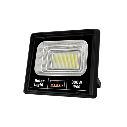 Reflector Solar LED de Alta Potencia Con Panel Fotovoltaico Policristalino, Batería LiFePO4 y Control Remoto para Iluminación Exterior Eficiente – 50W / 100W / 200W / 300W / 500W
