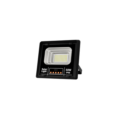 Reflector Solar LED de Alta Potencia Con Panel Fotovoltaico Policristalino, Batería LiFePO4 y Control Remoto para Iluminación Exterior Eficiente – 50W / 100W / 200W / 300W / 500W