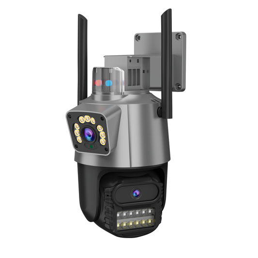 Cámara de Vigilancia IP para Seguridad con Enlace de Bola, 3MP, Visión Nocturna, Rotación Horizontal y Vertical, Alarma, Almacenamiento hasta 128GB, Monitoreo Remoto, Resistente a Rayos, Impermeable IP66 para Interior y Exterior