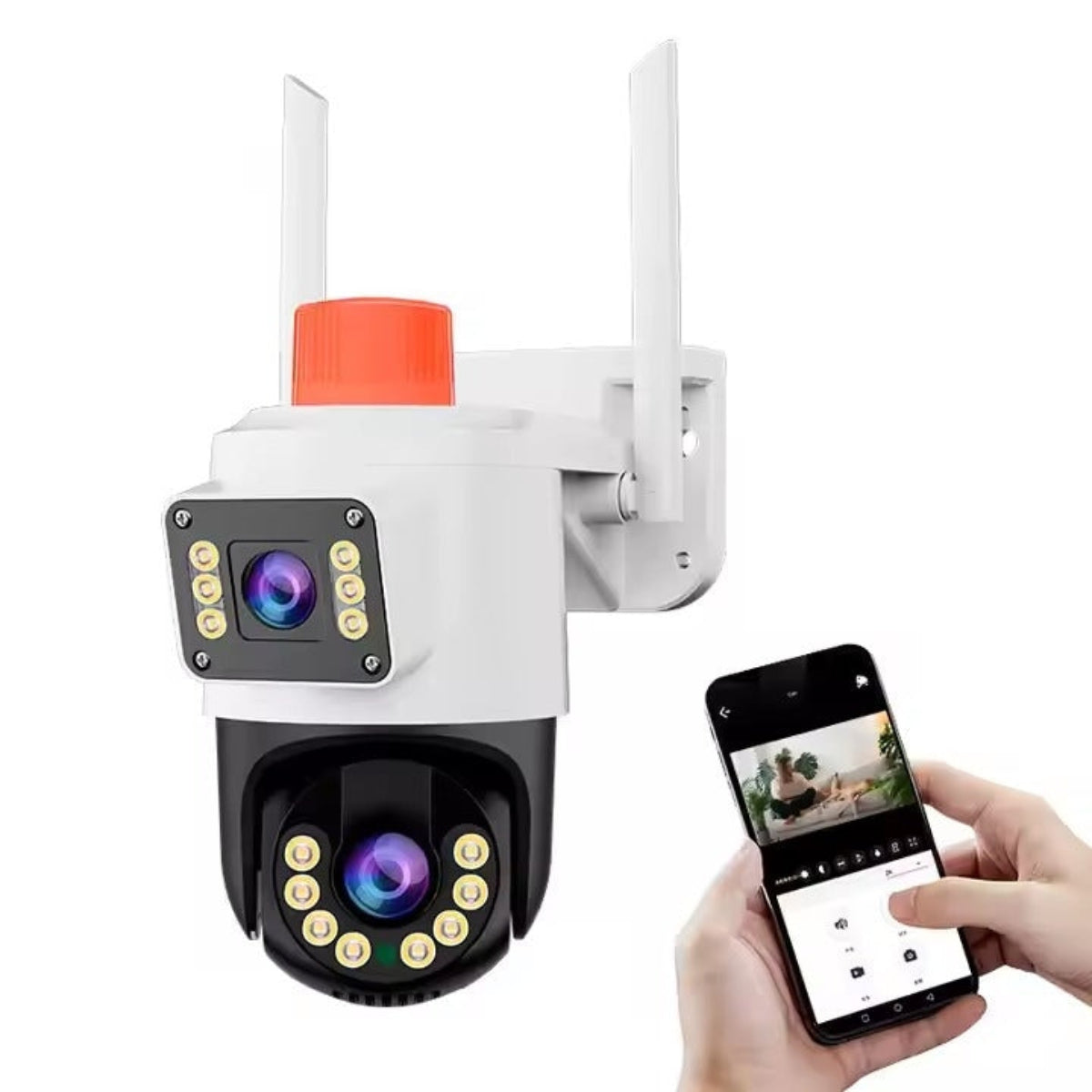 Cámara de Seguridad Dual Wifi PTZ Jortan 4AL 2 Cámara de Vigilancia PTZ Inteligente para Seguridad Wi-Fi 4MP con Dobl – Jortan Tech