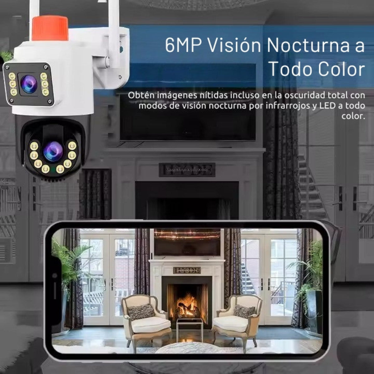 Cámara de Seguridad Dual Wifi PTZ Jortan 4AL 4 Cámara de Vigilancia PTZ Inteligente para Seguridad Wi-Fi 4MP con Dobl – Jortan Tech