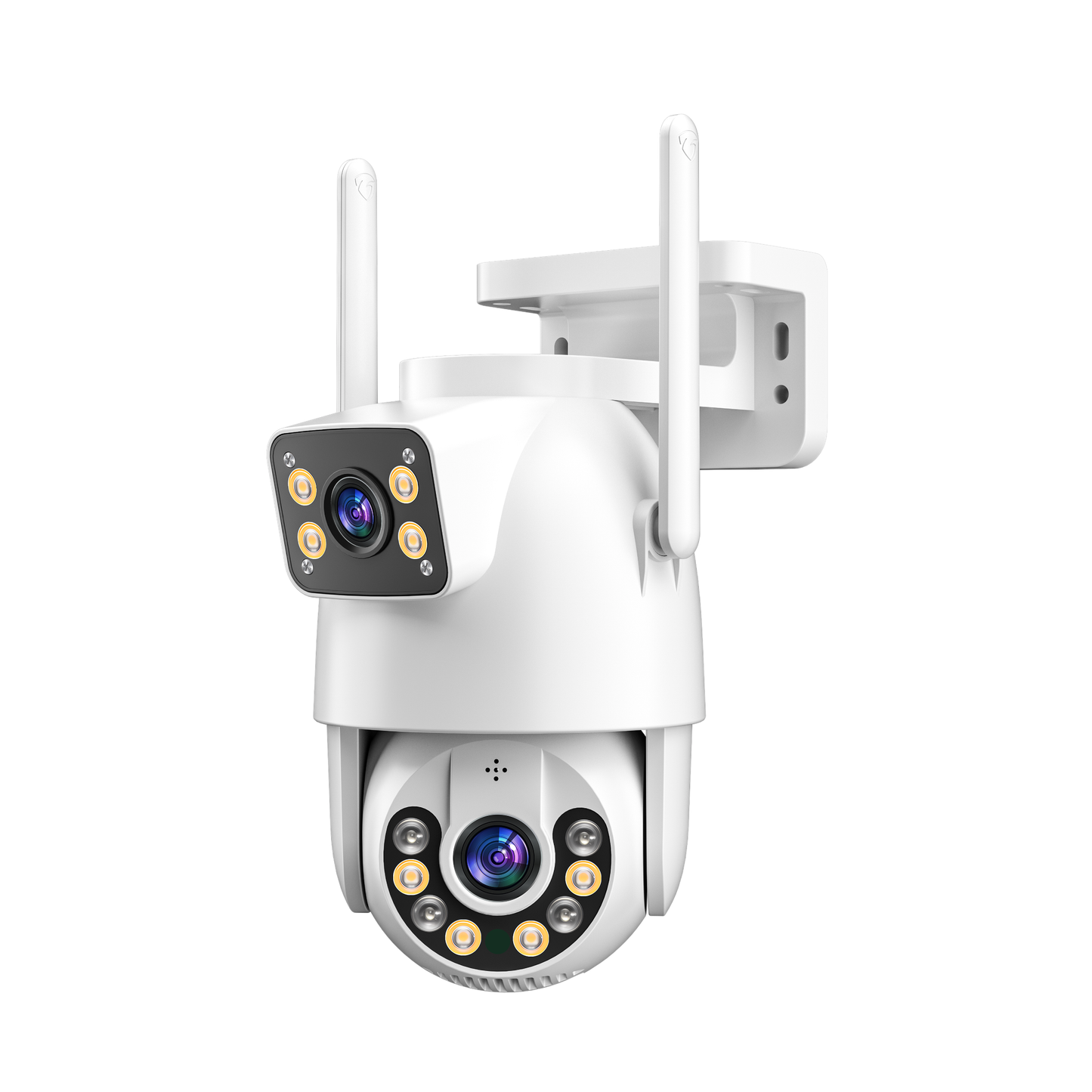 Cámara de Vigilancia para Seguridad Tipo Gun-Ball con Doble Sensor 3MP, Codificación H.265, Visión Nocturna Inteligente IR-CUT, Seguimiento de Objetos, Almacenamiento de hasta 256GB y Conectividad Wi-Fi