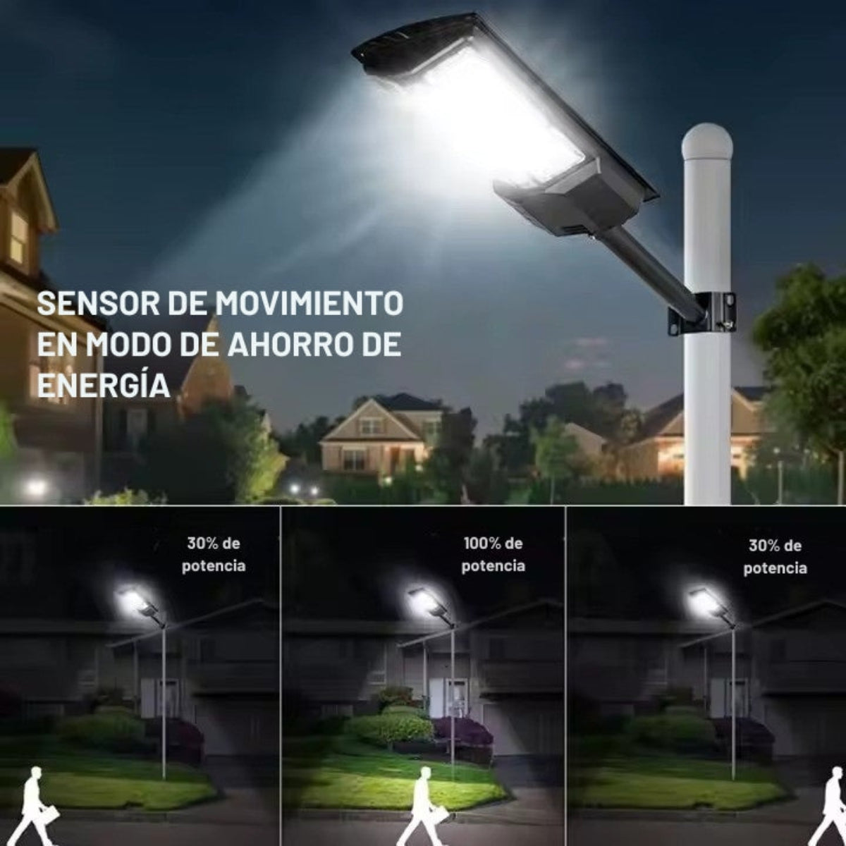 Farola Solar Con Sensor de Movimiento y Control Remoto para Iluminación Exterior Eficiente y Sostenible – 600W / 800W / 1000W