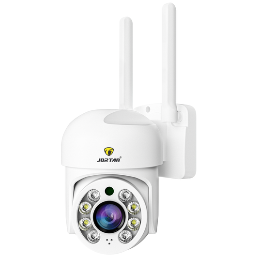 Cámara de Vigilancia Monocular Convencional Tipo Domo para Seguridad con Doble Lente, Visión Nocturna a Color, Seguimiento Humano y Audio Bidireccional para Monitoreo Inteligente
