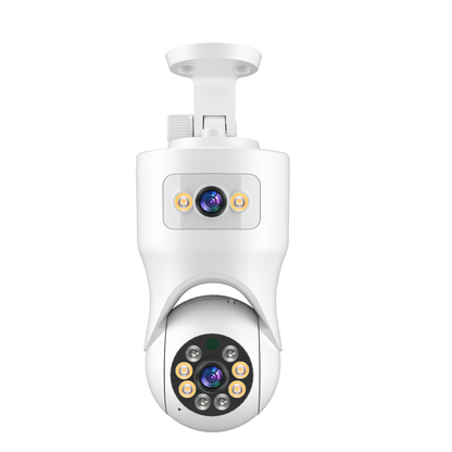 Cámara de Vigilancia para Seguridad de Techo o Pared con Sensor 4MP, Codificación H.265 AI, Detección Humana, Visión Nocturna IR-CUT, Almacenamiento en la Nube y Conectividad Wi-Fi/Ethernet