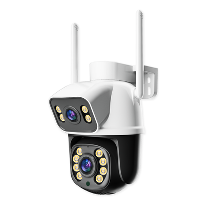 Cámara de Vigilancia Inalámbrica para Seguridad Tipo Domo con Doble Lente, Zoom Híbrido 8X, Visión Nocturna a Color y Detección de Movimiento Inteligente para Vigilancia Avanzada